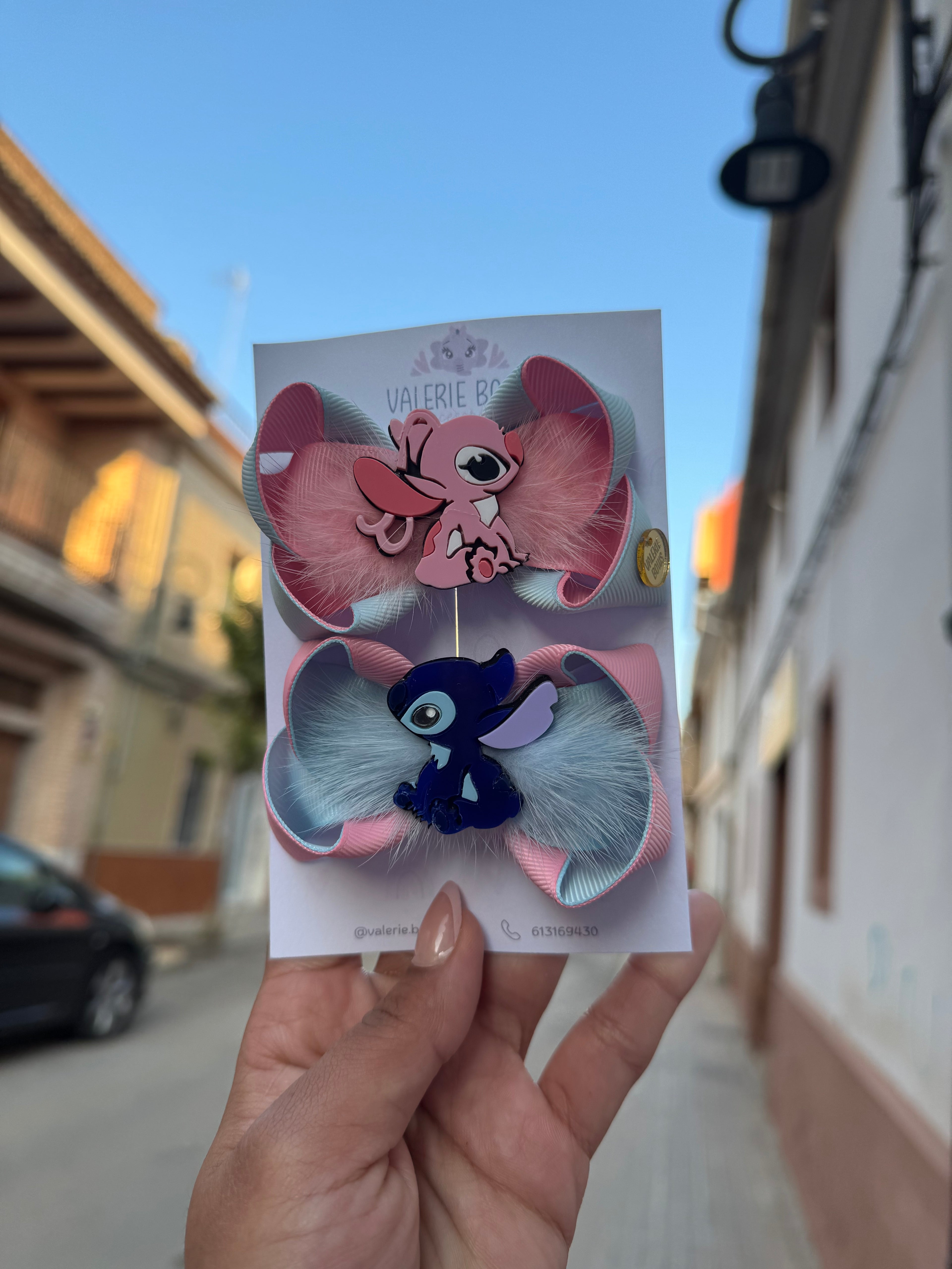 Pareja lazos Stitch