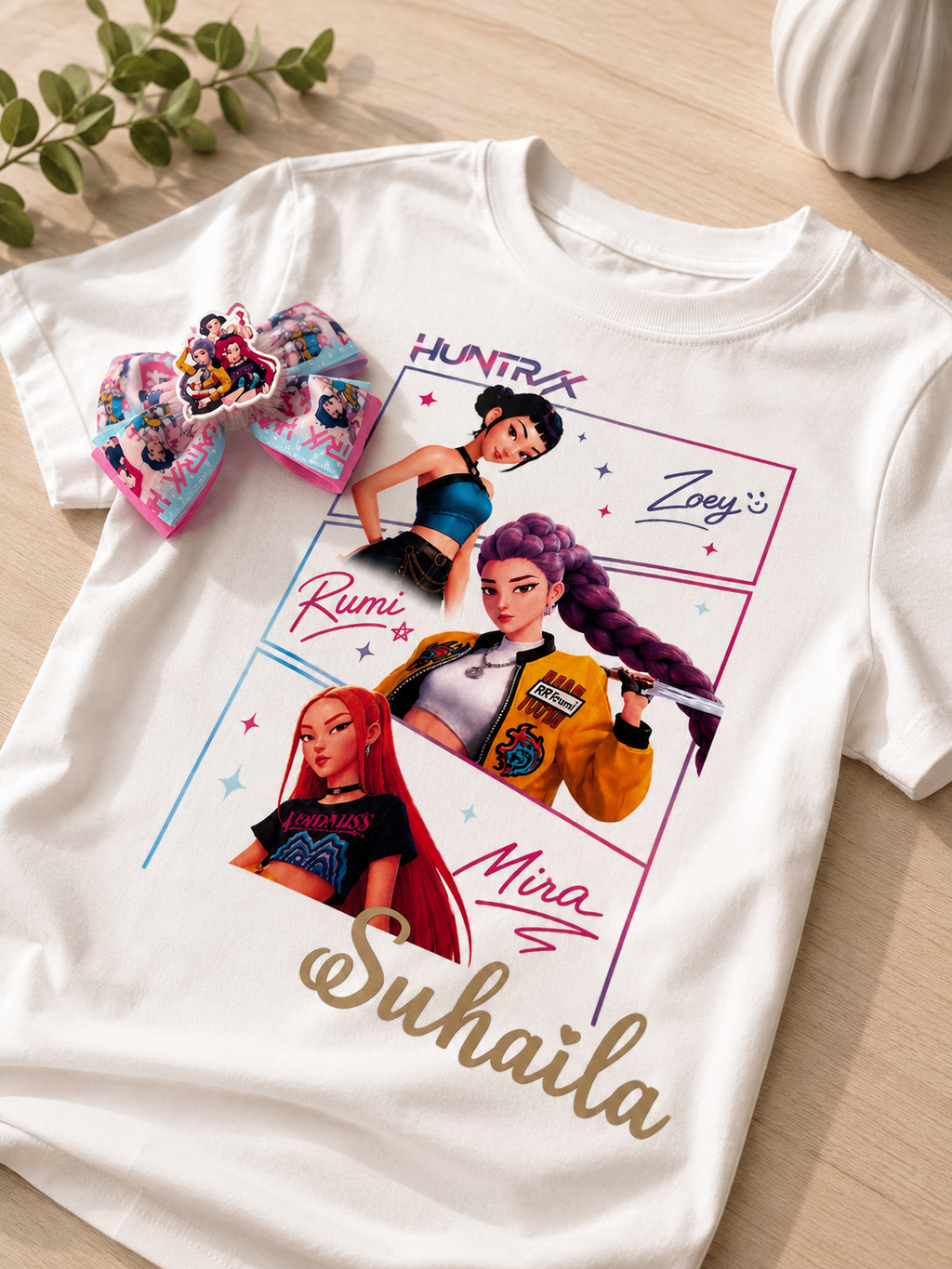 Camiseta Huntrix con nombre