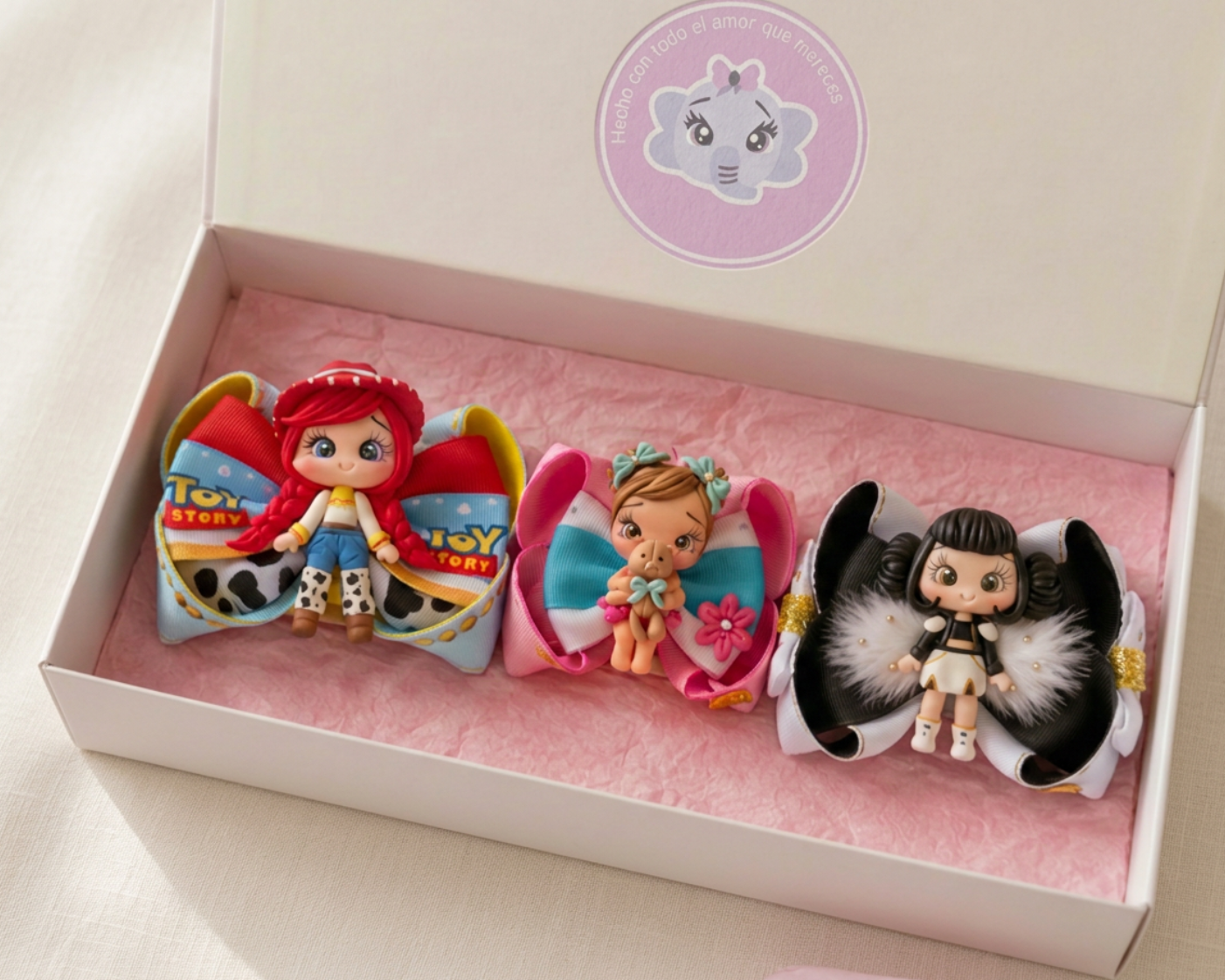 🎀 Valerie Box Mini – 3 lazos personalizados
