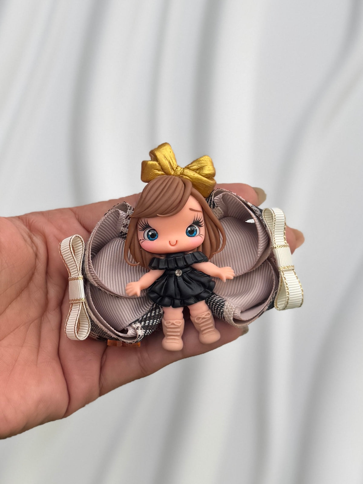 Lazo pequeño niña Lazo dorado