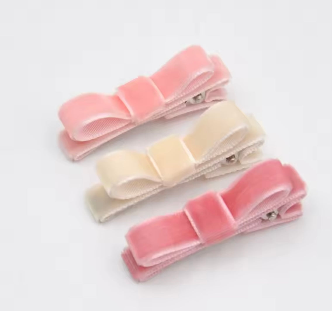 Pack 16 mini pinzas terciopelo