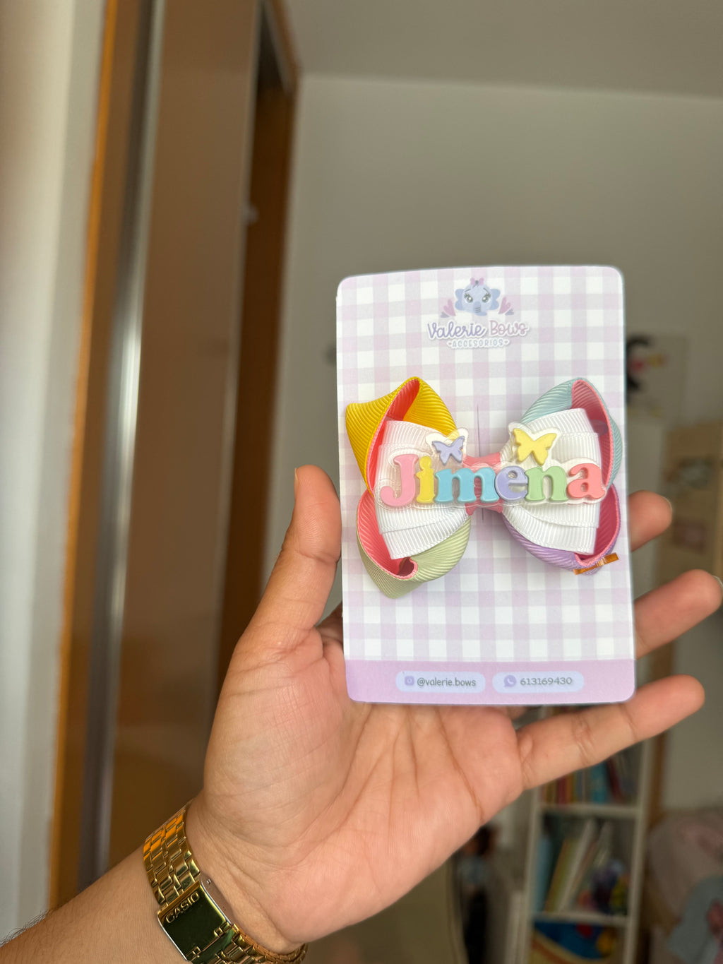 Lazo pequeño nombre multicolor