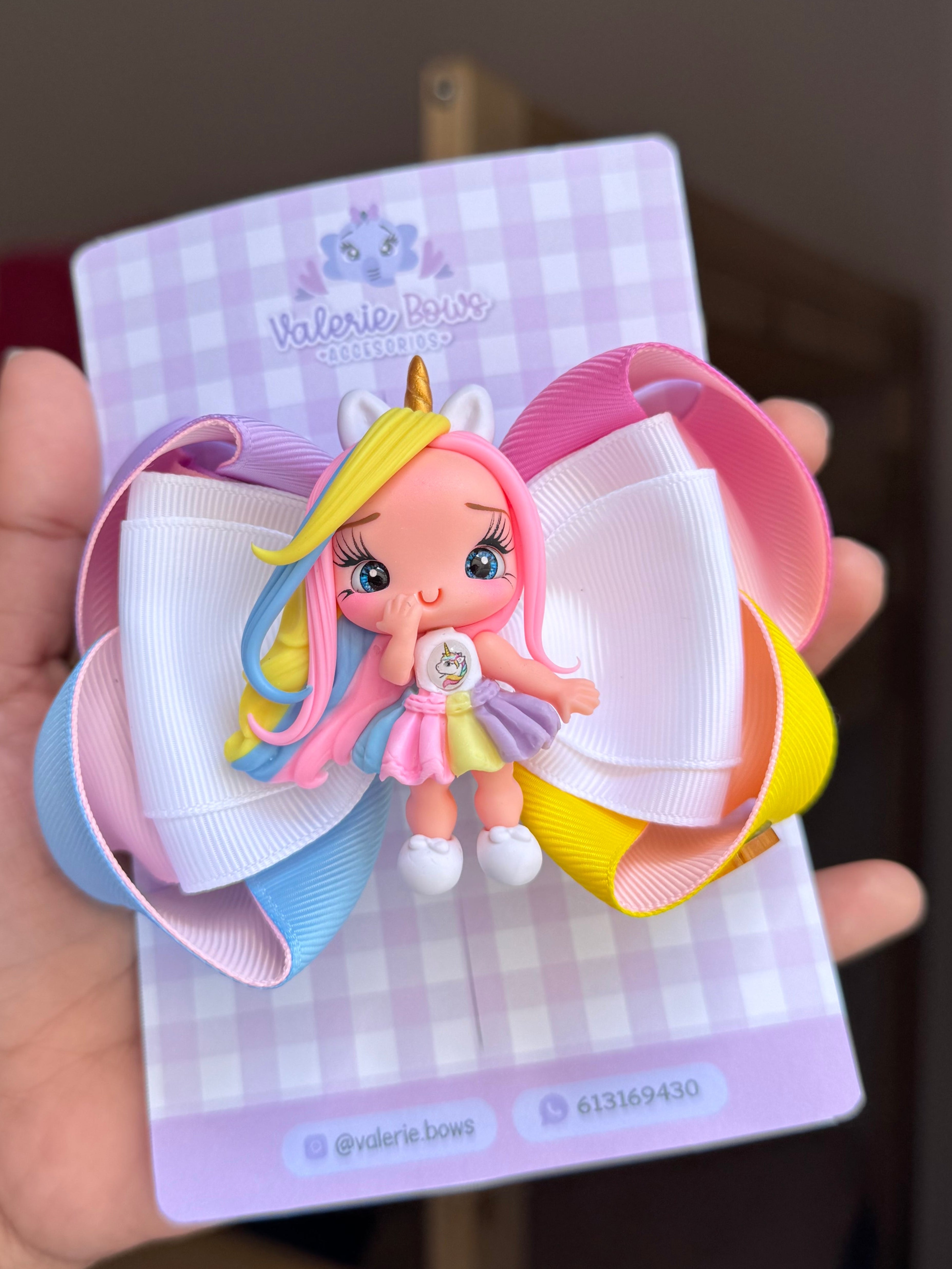 Lazo unicornio multicolor