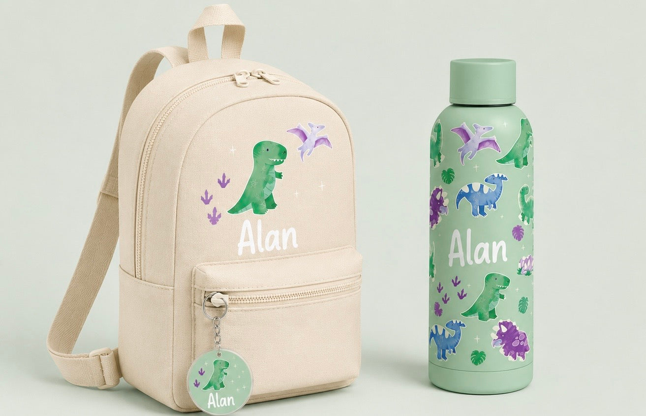 Mochila Infantil Personalizada | Estampado Dinosaurios