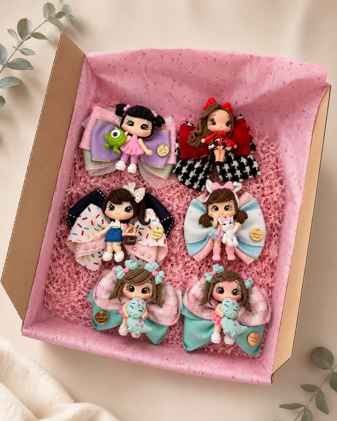 💕 Valerie Box Classic – 6 lazos personalizados