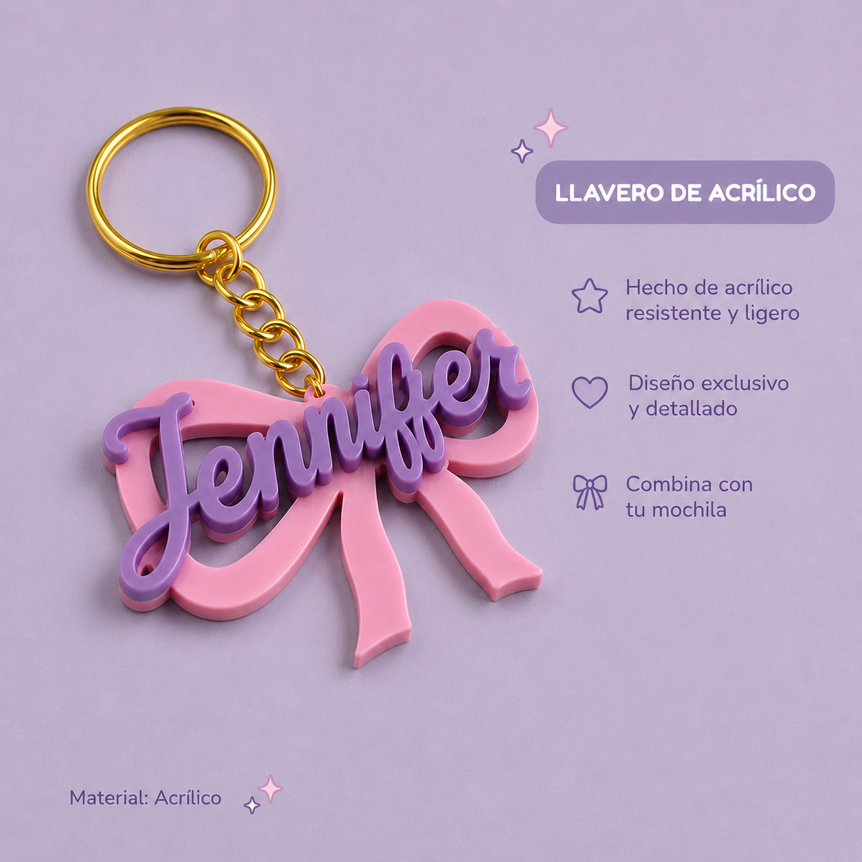 Llavero Personalizado de Acrílico